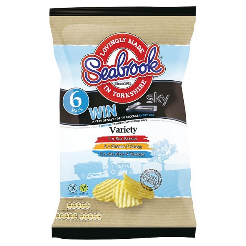 24x Seabrook Sea Salt & Vinegar Crisps (24x18g) - Low 