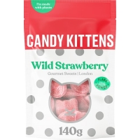 Image of MEGA DEAL Candy Kittens Wild Strawberry Gourmet Sweets 140g