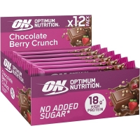 Image of MEGA DEAL CASE PRICE Optimum Nutrition Chocolate Berry Crunch Protein Bar 12 x 55g