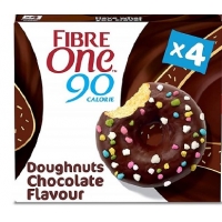 Image of MEGA DEAL Fibre One 90 Calorie Doughnuts Chocolate Flavour 4x23g