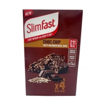 Image of MEGA DEAL SlimFast Chocolate Chip Balanced Meal Bars 4 x 60g
