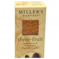 Image of WEEKLY DEAL Millers Harvest Three Fruit Crackers 125g