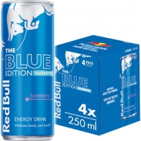 Image of MEGA DEAL Red Bull Energy Drink Sugar Free Blue Edition Juneberry 4 x 250ml