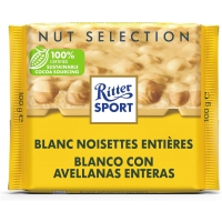 Image of 10P DEAL Ritter Sport White Chocolate with Whole Hazelnuts 100g
