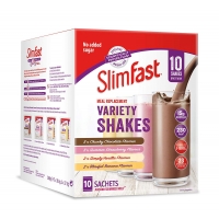 Image of MEGA DEAL SlimFast Variety Shakes Sachet Assorted Box 10 Sachets