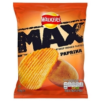 Image of MEGA DEAL Walkers Max Deep Ridged Taste Crisps Paprika 50g