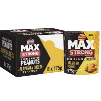 Image of MEGA DEAL CASE PRICE Walkers Max Double Coated Peanuts Jalapeno and Cheese Flavour 8 x 175g