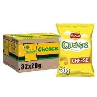 Image of MEGA DEAL CASE PRICE Walkers Quavers Cheese Flavour 32 x 20g