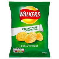 Image of MEGA DEAL Walkers Salt and Vinegar Crisps 32.5 g