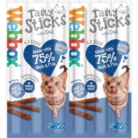 Image of MEGA DEAL Webbox Tasty Sticks Cat Treats Cod x 6