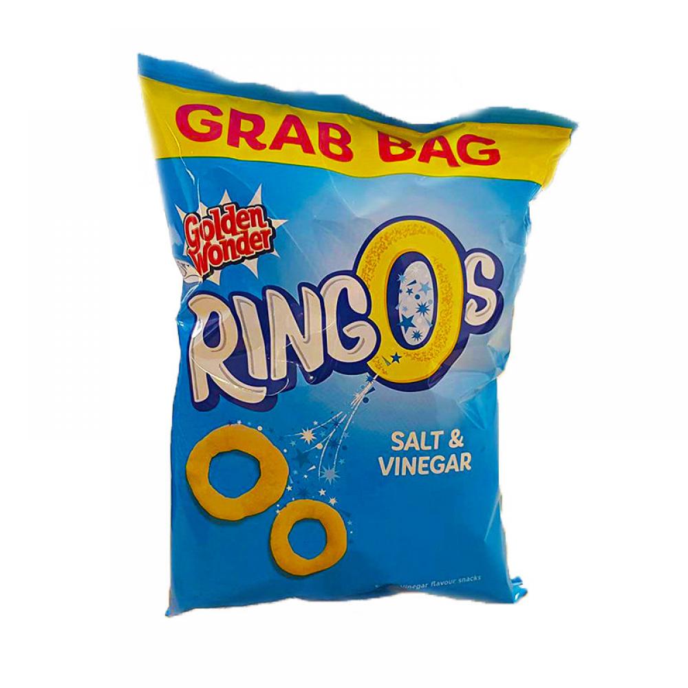 Golden Wonder Ringos Grab Bag Salt and Vinegar 36g | Approved Food